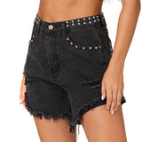 DENIM SHORTS WITH RIPPED RIVETS_CWJS0200