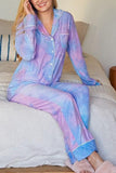 LONG SLEEVE COLLAR DETAILED PAJAMA SET