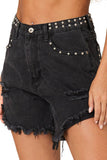 DENIM SHORTS WITH RIPPED RIVETS_CWJS0200