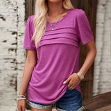 CASUAL SOLID COLOR CREW-NECK BLOUSE_CWTBLS0782