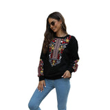 COTTON PLUS-SIZE V-NECK ETHNIC EMBROIDERED HOODIE_CWTBLL0826