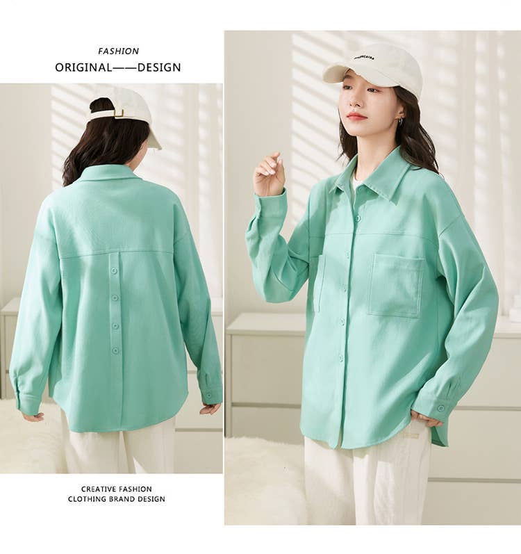 COMMUTER STYLE LONG-SLEEVED SLIMMING SHIRT_CWTBLL0905