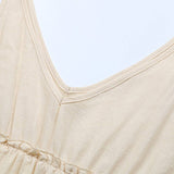 COTTON AND LINEN HALTER BOW DRESS_CWDSD3420