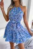 CASUAL RUFFLED FLORAL DRESS_CWDSD2523