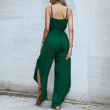 CAMISOLE V NECK SOLID COLOR WIDE LEG JUMPSUIT_CWSJS0564