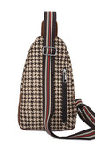 ONE SHOULDER CASUAL PLAID MESSENGER BAG