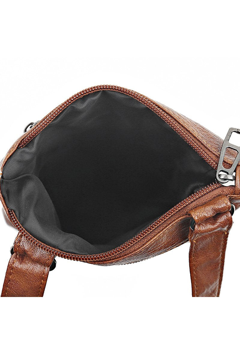 RETRO SOFT LEATHER MESSENGER BAG