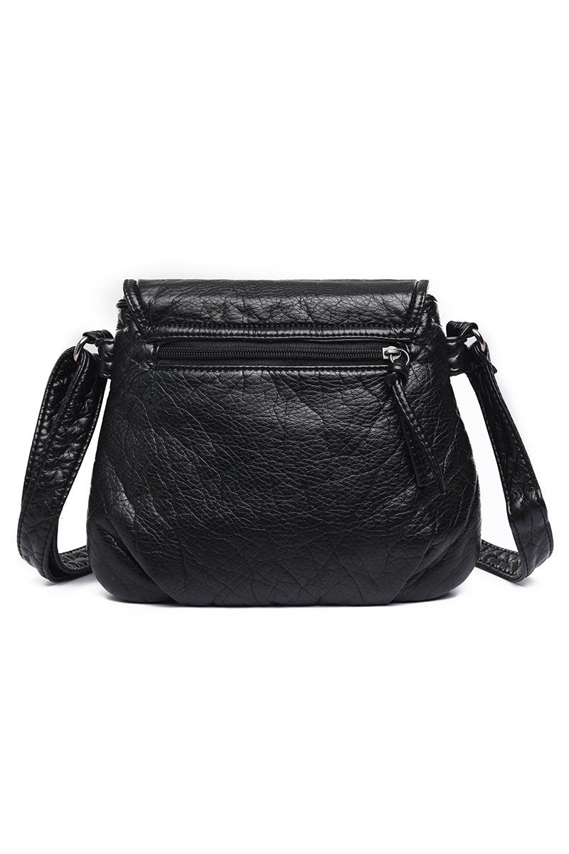 SINGLE SHOULDER WASHED DOUBLE LAYER BAG