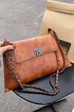 SOFT LEATHER ONE SHOULDER ENVELOPE BAG