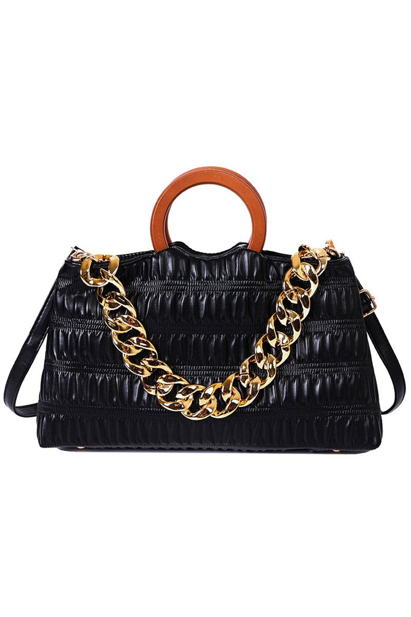 CUBAN CHAIN STRAP DANDY SHOULDER BAG