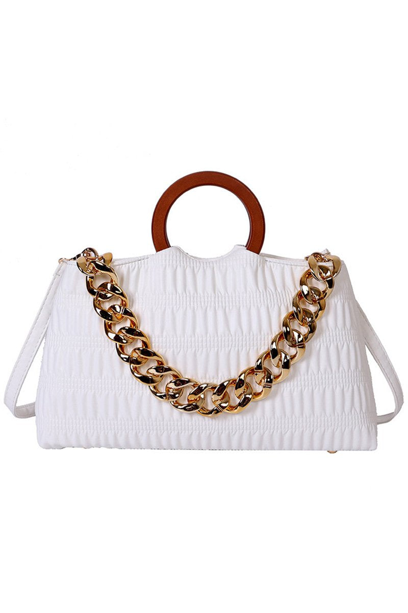 CUBAN CHAIN STRAP DANDY SHOULDER BAG