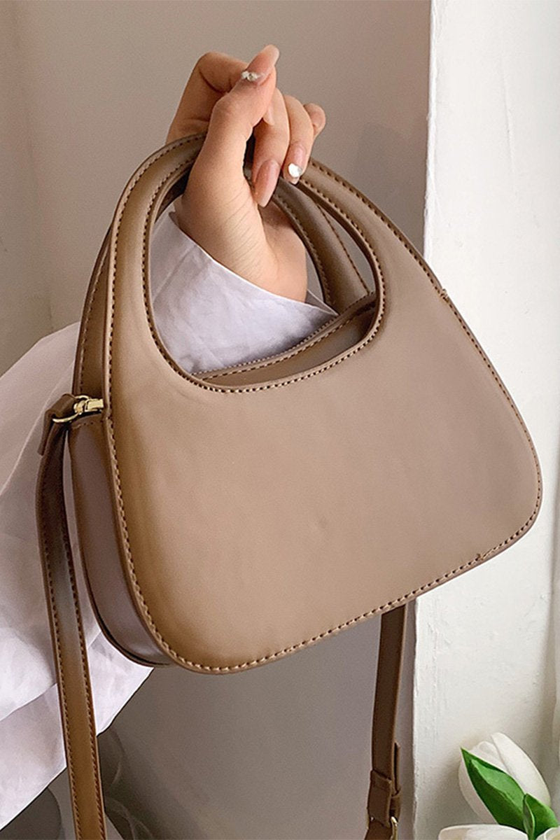 SIMPLE HOLE HANDLE CROSS BODY BAG