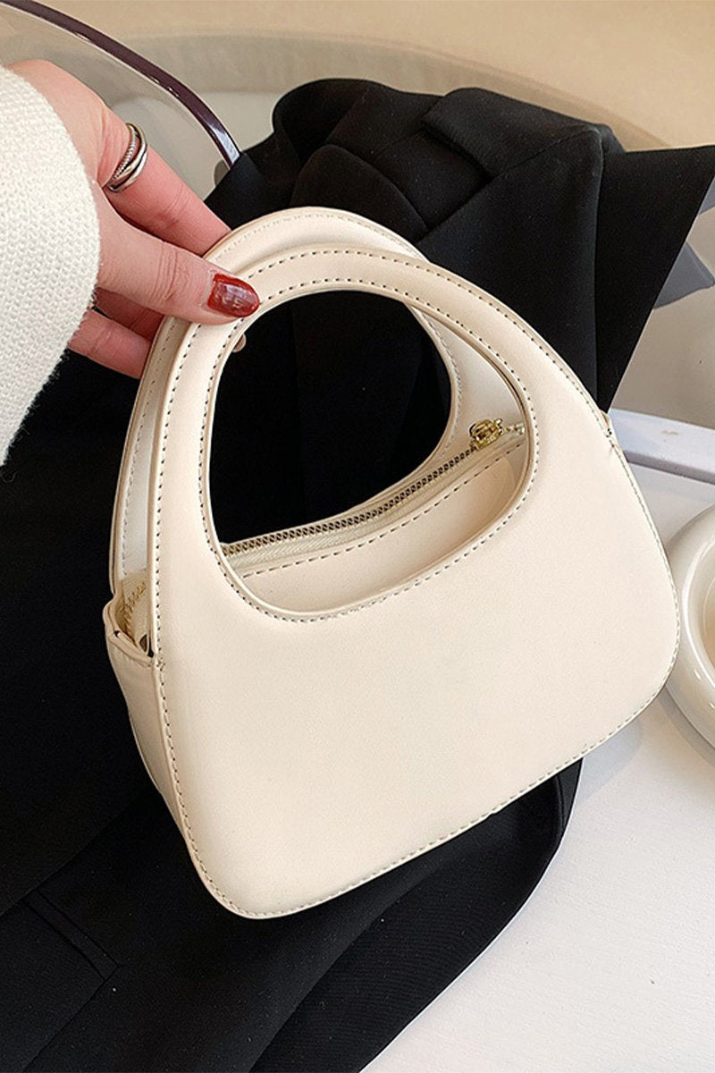 SIMPLE HOLE HANDLE CROSS BODY BAG