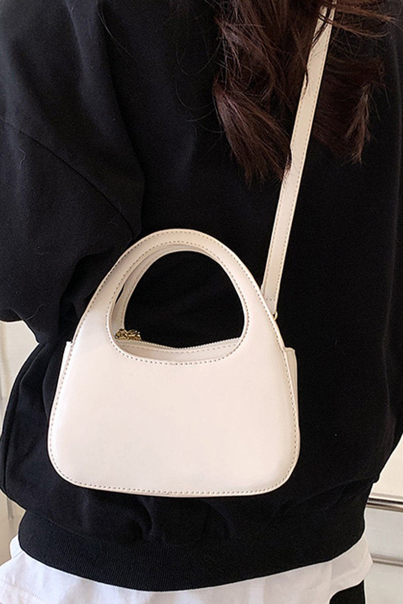 SIMPLE HOLE HANDLE CROSS BODY BAG