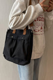 WRINKLED POCKET LARGE CANVAS MESSENGER BAG