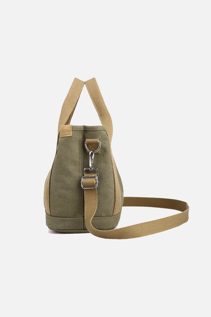 HANDLE LINE CANVAS CROSS BODY BAG