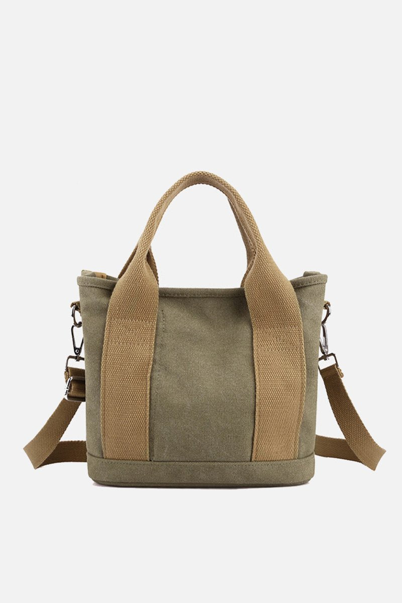 HANDLE LINE CANVAS CROSS BODY BAG