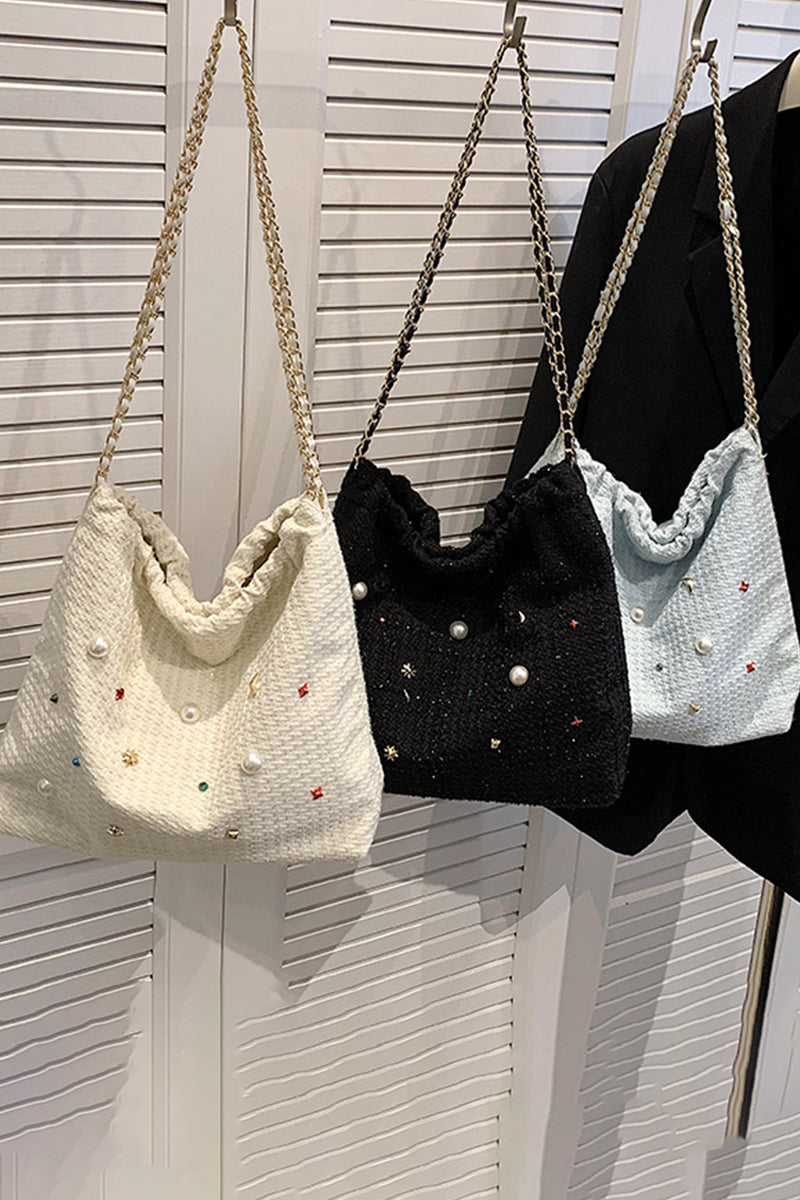 CHAIN SINGLE SHOULDER BUCKET BAG