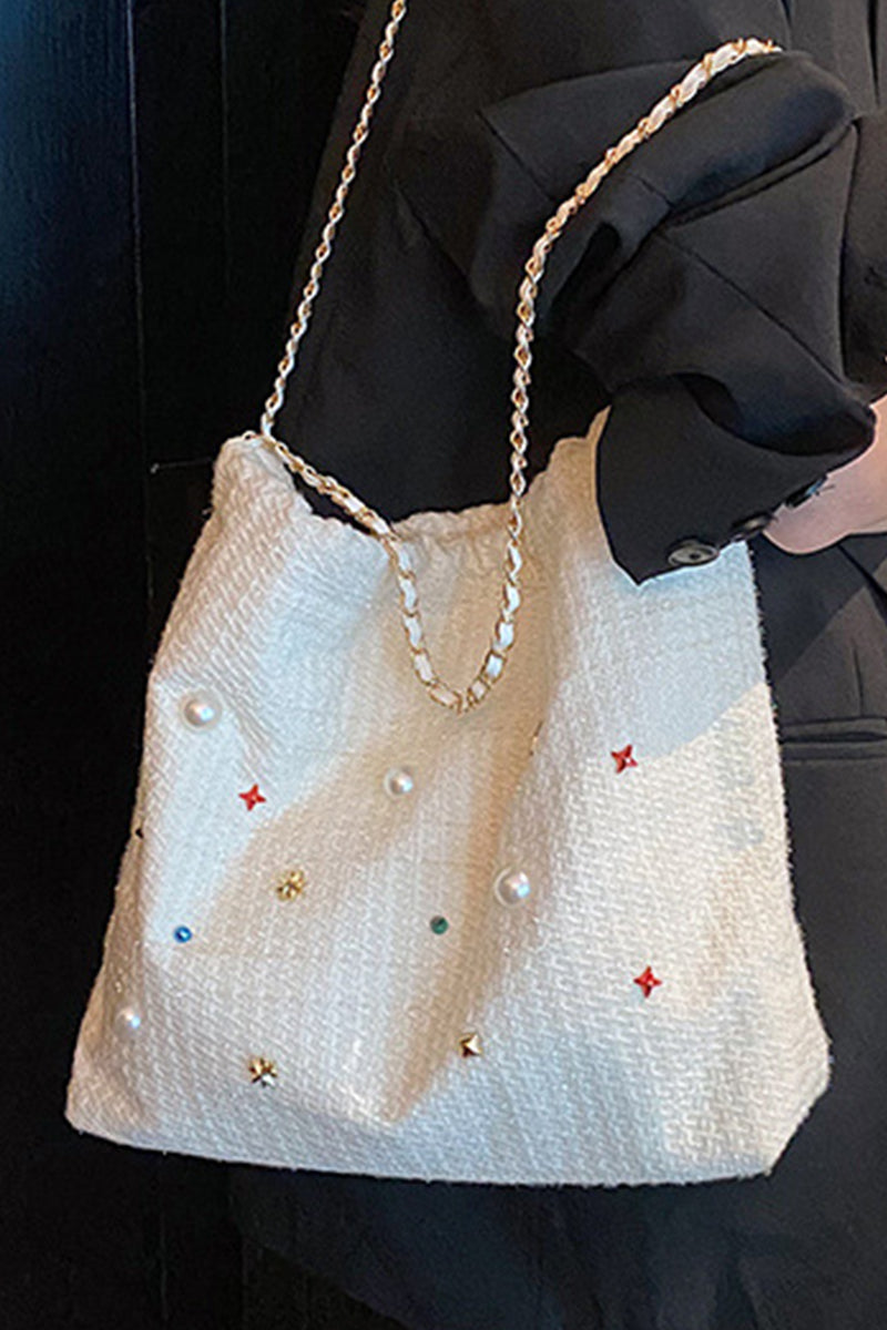 CHAIN SINGLE SHOULDER BUCKET BAG