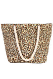 LEOPARD PATTERNED FASHION BEACH BAGS