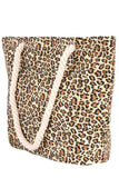 LEOPARD PATTERNED FASHION BEACH BAGS