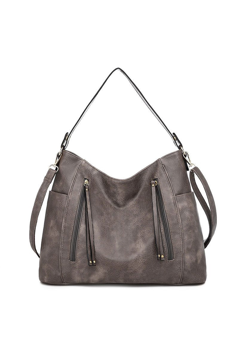 ZIP POCKET CROSS TOTE MULTI BAG