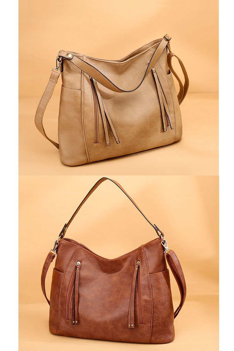 ZIP POCKET CROSS TOTE MULTI BAG