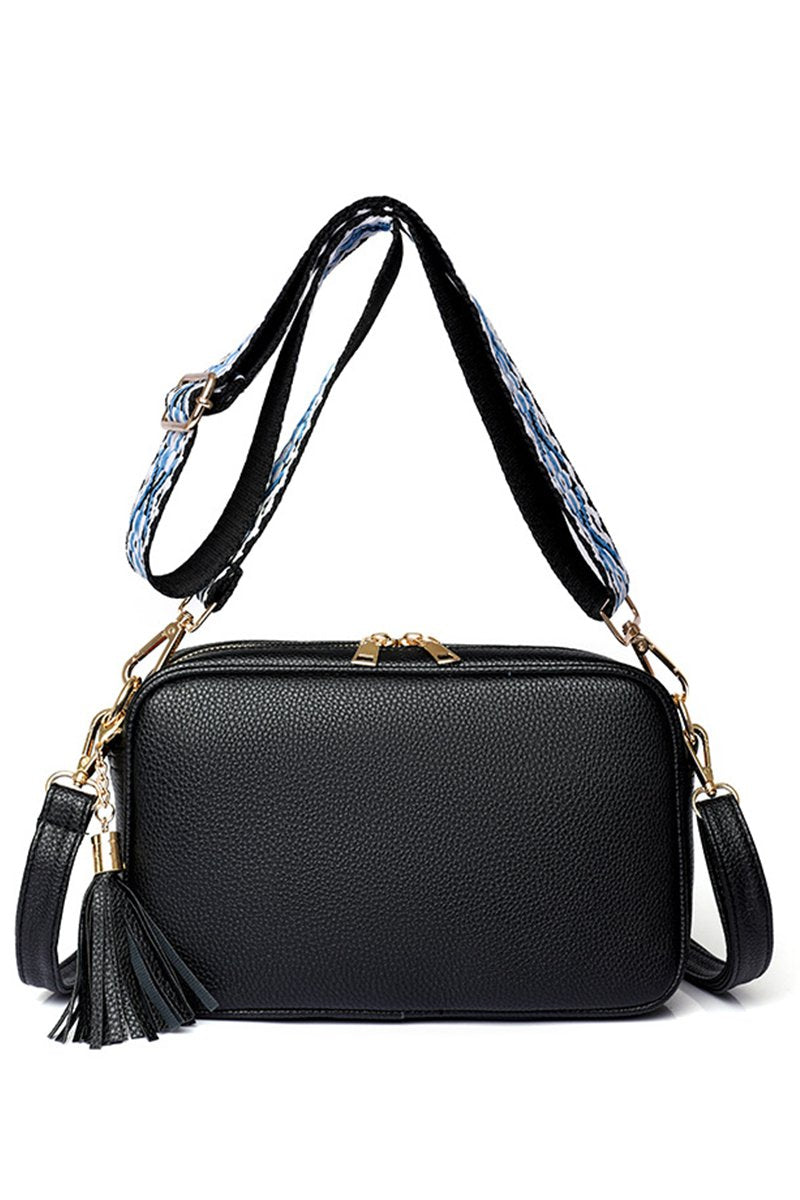 BOHEMIAN GUITAR STRAP TASSEL DETAILED SHOULDER BAG