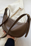 HALF ROUND SOFT LEATHER MESSENGER BAG CWAB0466