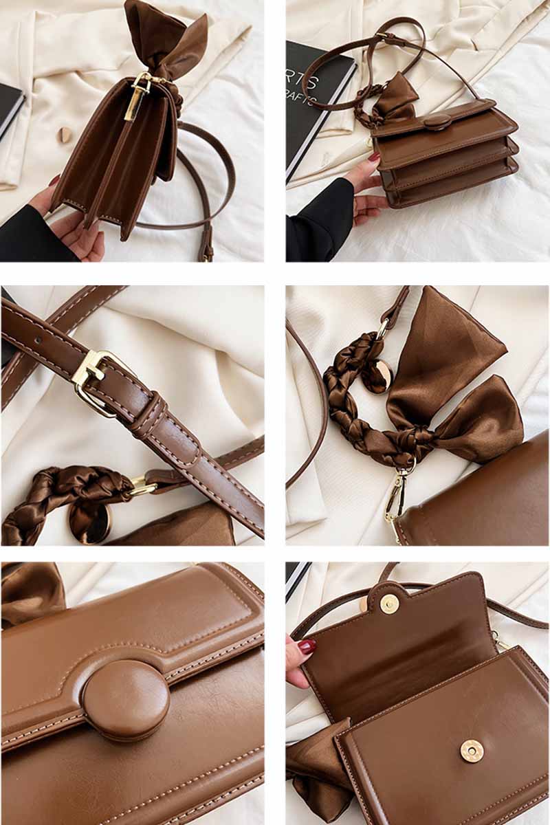 SILK SCARF SHOULDER MESSENGER BAG CWAB0480