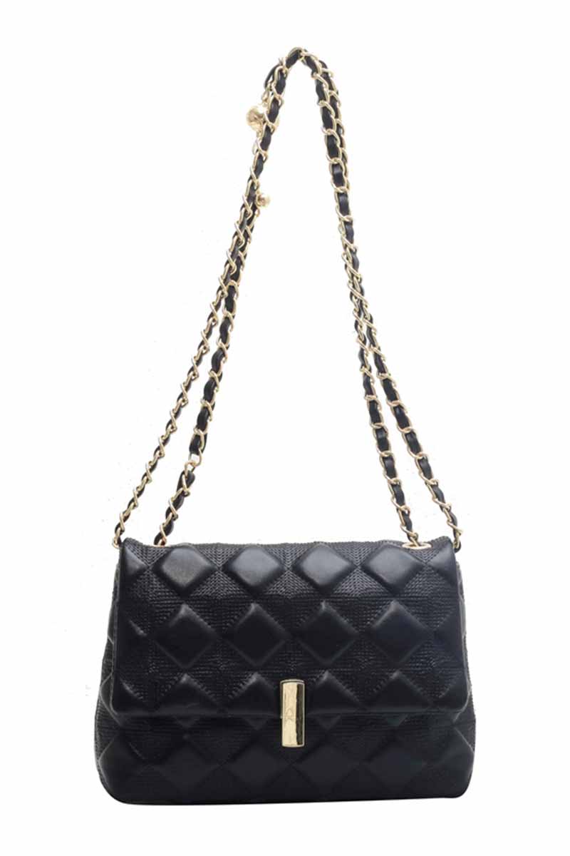 RHOMBIC TEXTURE CHAIN LARGE BAG CWAB0483