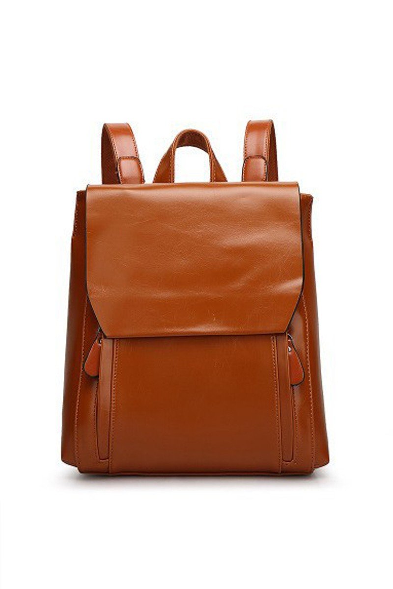 SIMPLE DANDY SCHOOL LEATHER BACKPACK