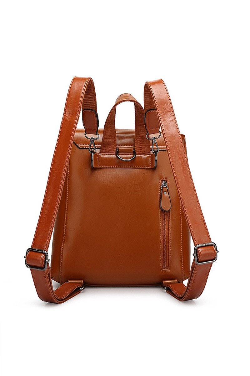 SIMPLE DANDY SCHOOL LEATHER BACKPACK