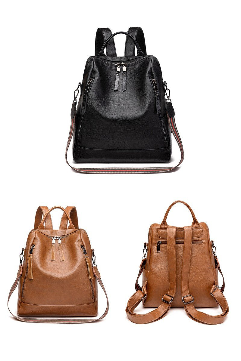 SIMPLE ZIPPER FASHION BACKPACK