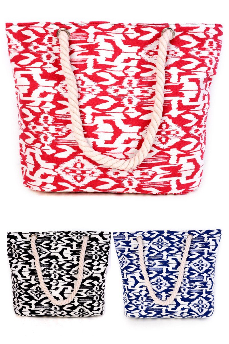 TRENDY PATTERNED LIGHT BEACH BAGS