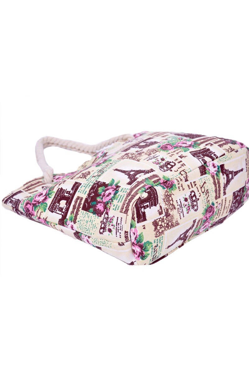 FASHION PATTERNED LIGHT SHOPPER BEACH BAGS