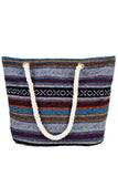 PATTERNED LINE TRENDY SHOPPER BEACH BAGS