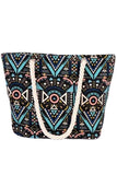 MULTI PATTERNED FASHION STYLISH SHOPPER BEACH BAGS