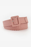 SQUARE BUCKLE QUILTED FASHION BELT