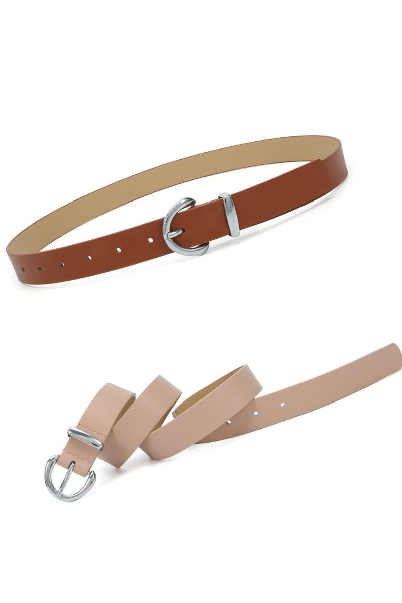 METAL BUCKLE BASIC CASUAL BELT