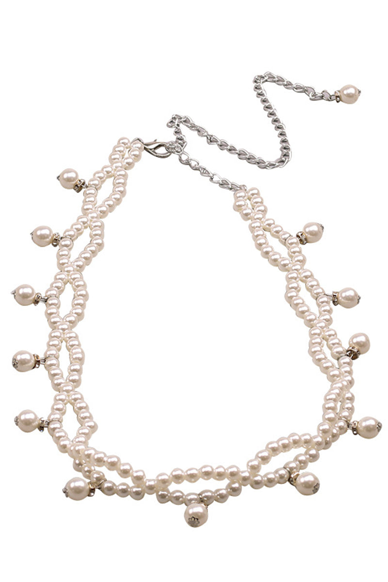 WOMEN MINIMALIST PEARL PENDANT WAIST CHAIN