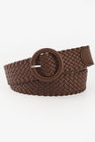 ROUND BUCKLE WOVEN BELT