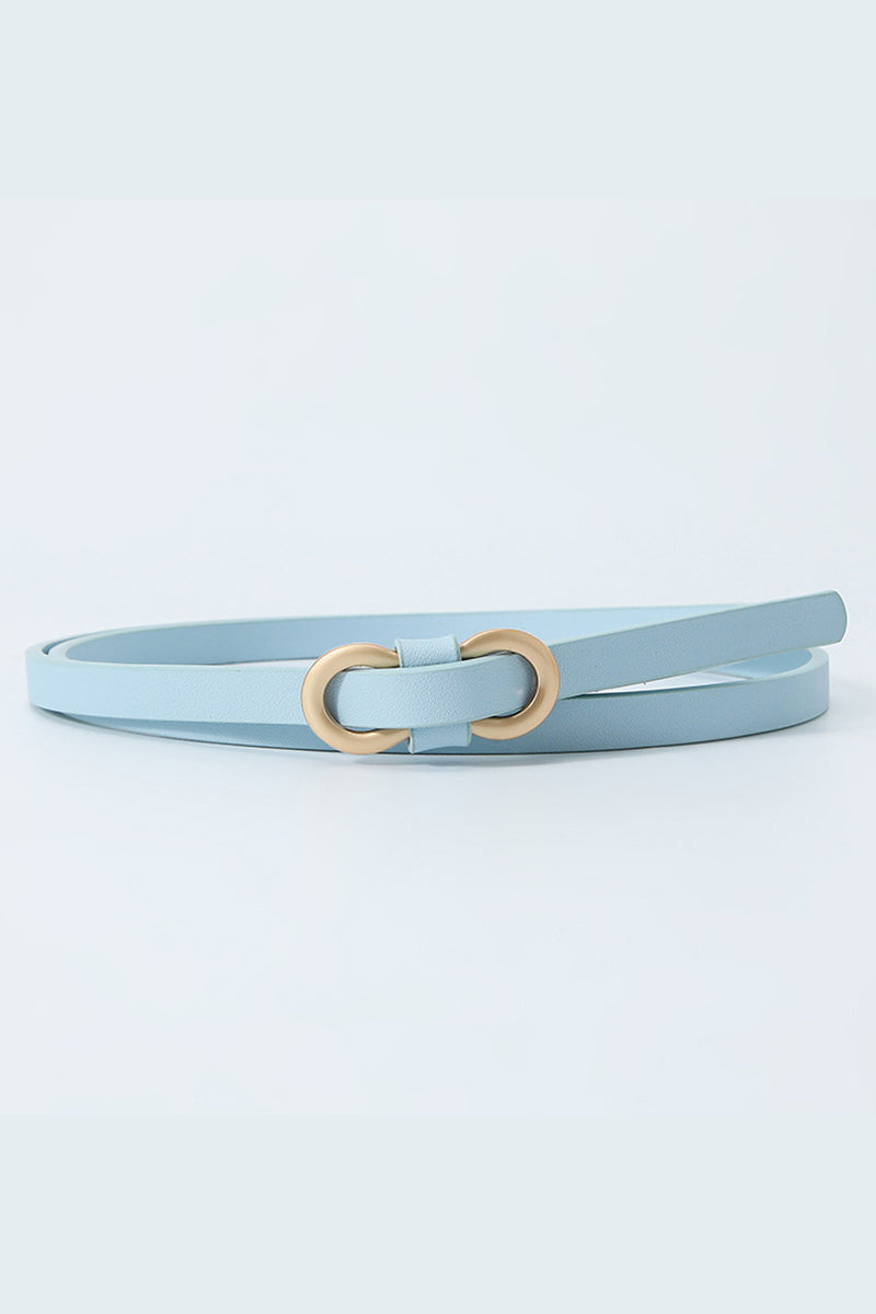 NUMBER BUCKLE SKINNY BELT