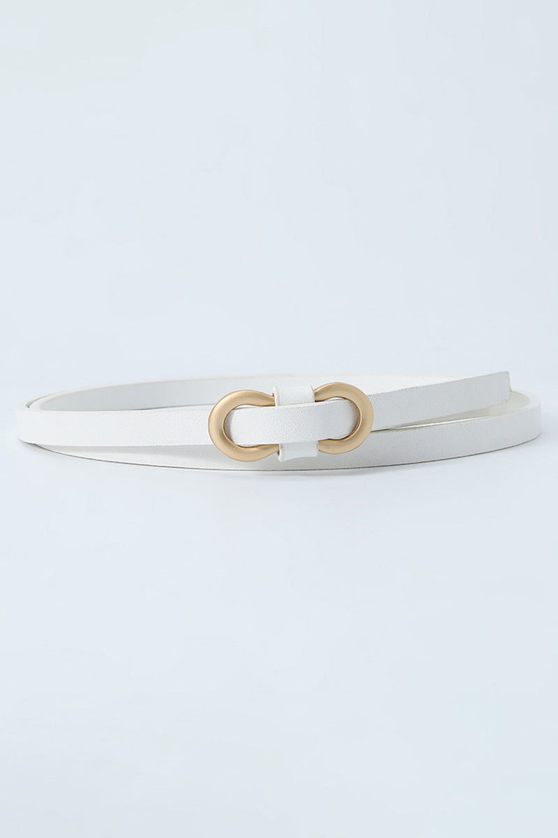 NUMBER BUCKLE SKINNY BELT