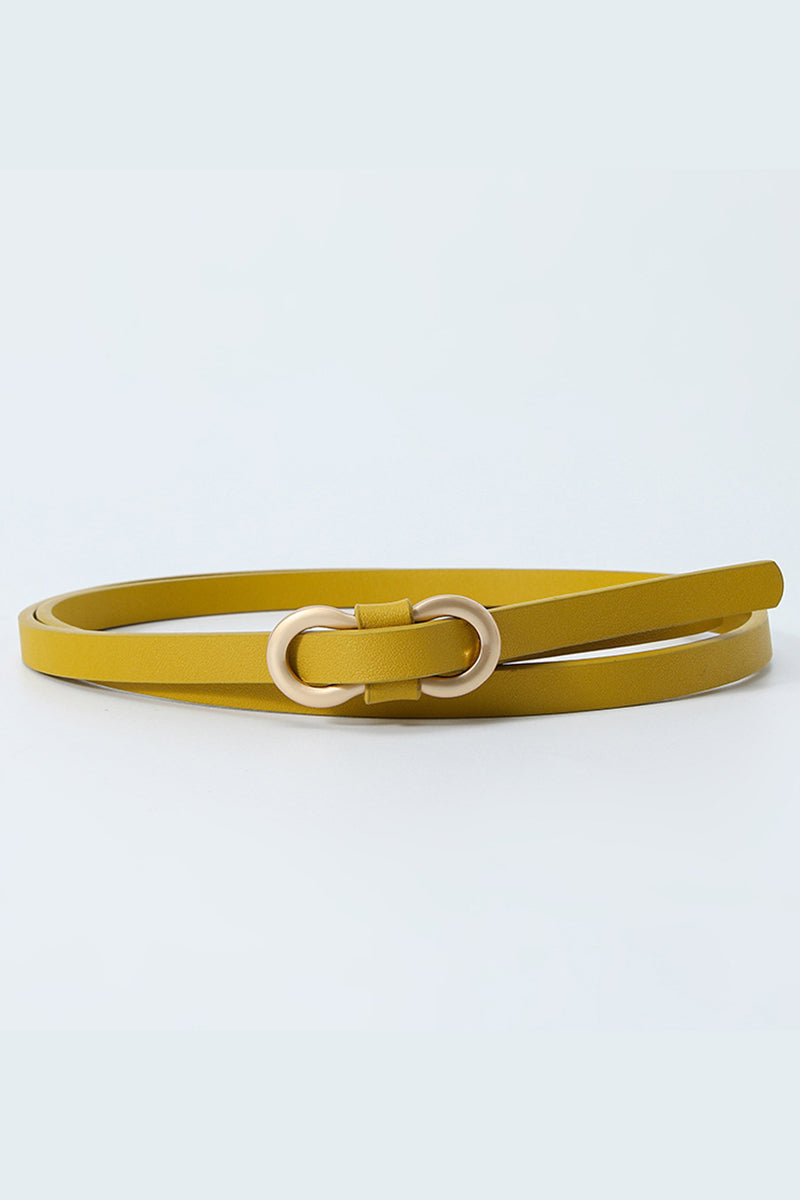 NUMBER BUCKLE SKINNY BELT