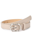 APPLE BUCKLE CASUAL SIMPLE LEATHER BELT FOR WOMEN