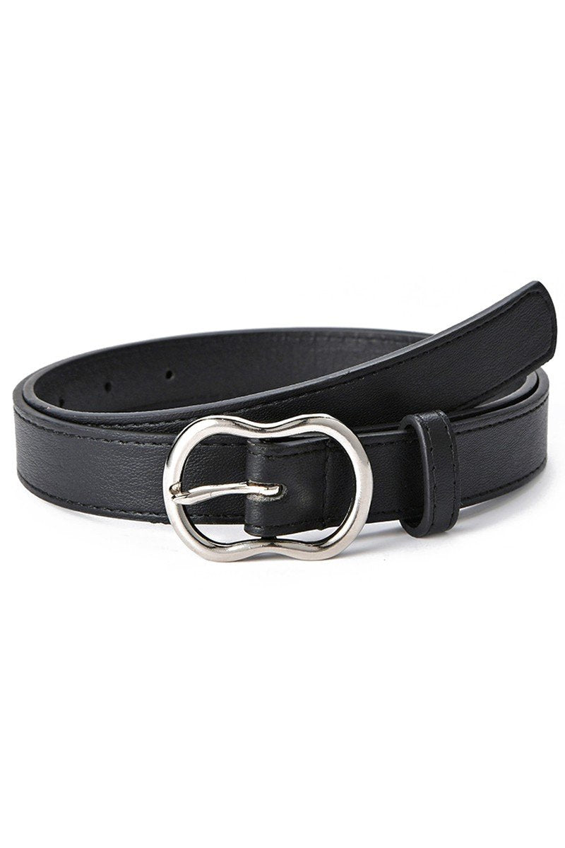 APPLE BUCKLE CASUAL SIMPLE LEATHER BELT FOR WOMEN