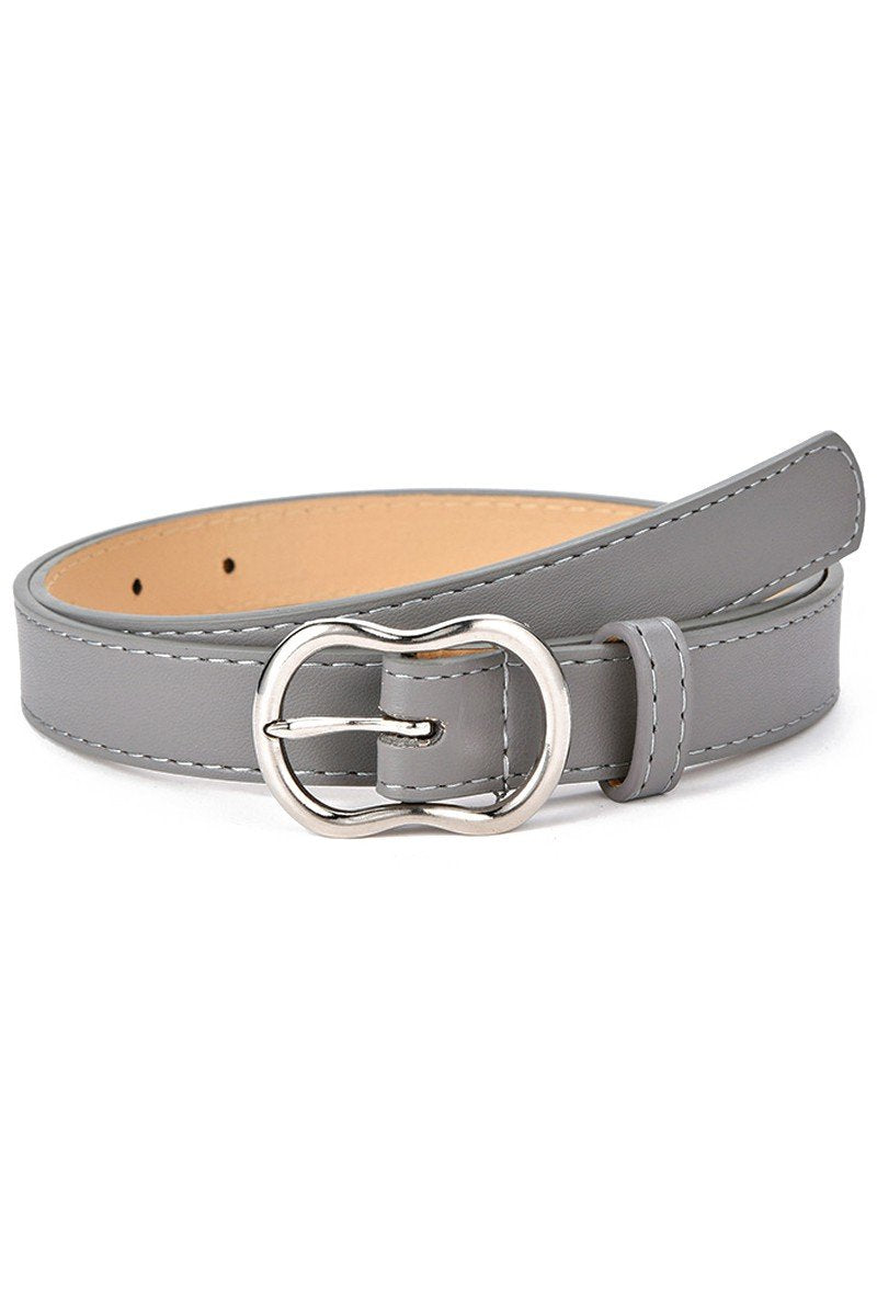 APPLE BUCKLE CASUAL SIMPLE LEATHER BELT FOR WOMEN