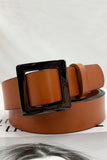 SIMPLE SQUARE BUCKLE FASHION BELT