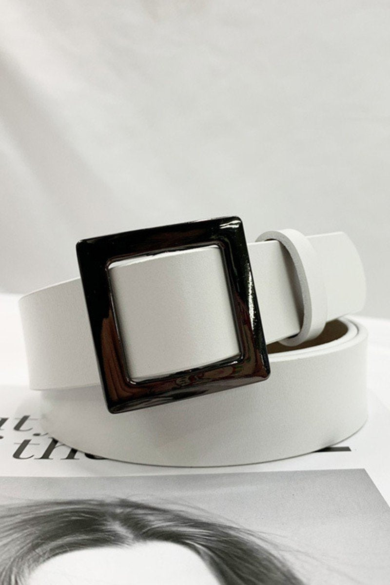 SIMPLE SQUARE BUCKLE FASHION BELT